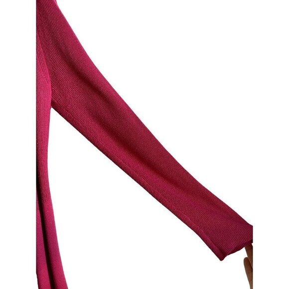 Chico's Size 0/US Size Small Pink Ribbed Open Duster Cardigan Sweater - Picture 5 of 6